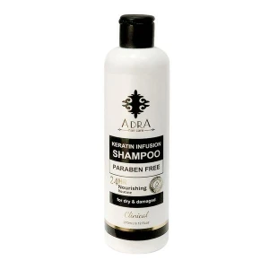 شامپو کراتین و ویتامین E موهای خشک و آسیب دیده آدرا