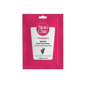 ماسک صورت ورقه ای ویتامین E با عصاره انگور اسکین شیک