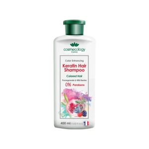 شامپو کراتینه موهای رنگ شده حاوی عصاره انار کاسمکولوژی