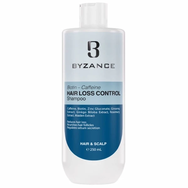 شامپو کنترل ریزش مو بیزنس حاوی بیوتین و کافئین ۲۵۰ میلی لیتر.webp