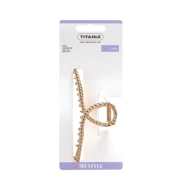 کلیپس چنگی طلایی دایره‌ایی تایتانیا 11 سانتی - مدل 8266