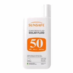 ضد آفتاب فلوئیدی SPF50 پوست های حساس، چرب و مستعد آکنه سان سیف - 55 گرم