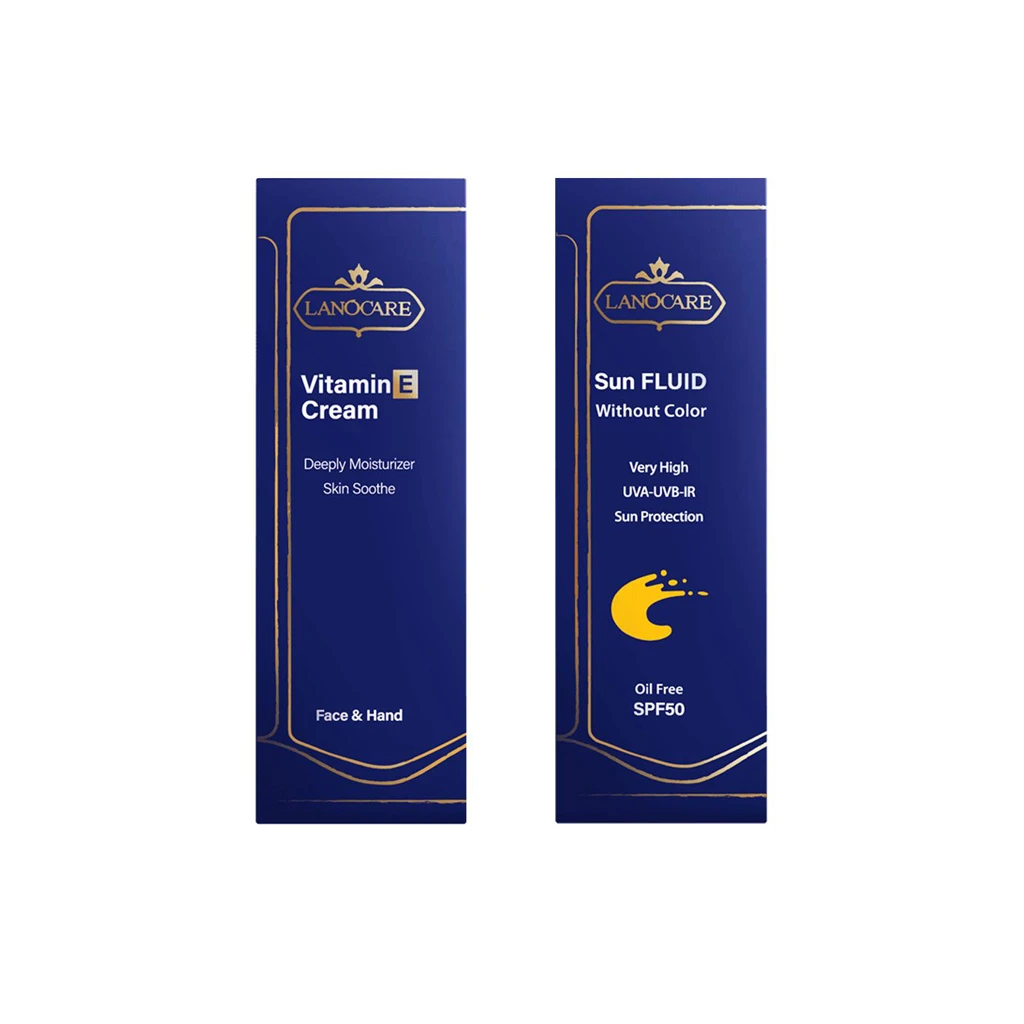 Fluid-sunscreen-pack-and-vitamin-E-cream-LANOCARE1