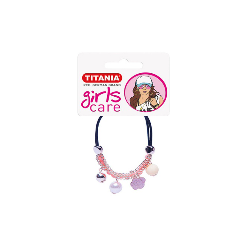 TITANIA-HAIR-ELASTICS-BLACK-FLOWERBALLS-ART-NR-8166GIRL