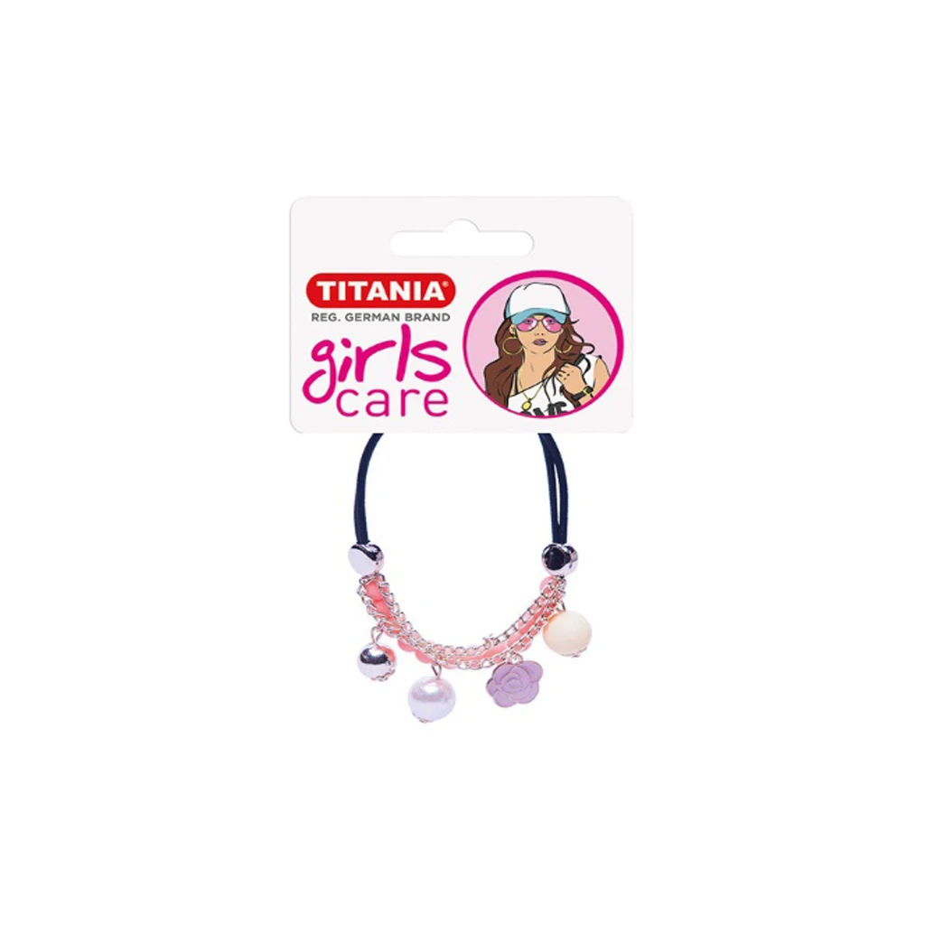 TITANIA-HAIR-ELASTICS-BLACK-FLOWERBALLS-ART-NR-8166GIRL