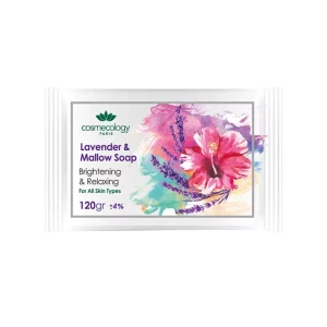 صابون روشن کننده لوندر و ختمی مناسب انواع پوست کاسمکولوژی