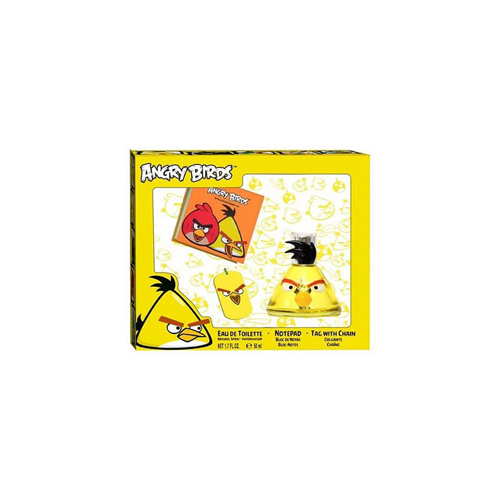 DISNEY-SET-ANGRY-BIRDS-YELLOW-EDT-50-ML-NOTEPAD-TAG