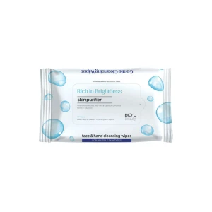 دستمال مرطوب ضدباکتری روشن و پاک‌کننده دست و صورت 10 برگ بیول