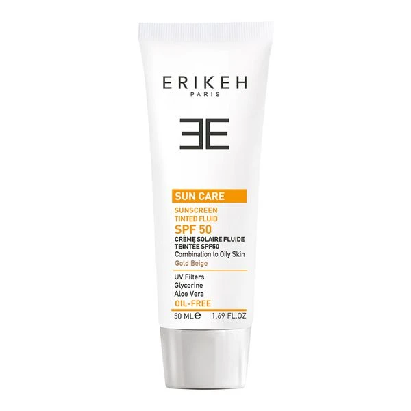 ERIKEH SUNSCREEN TINTED FLUID SPF50 OIL FREE GOLD BEIGE ر2
