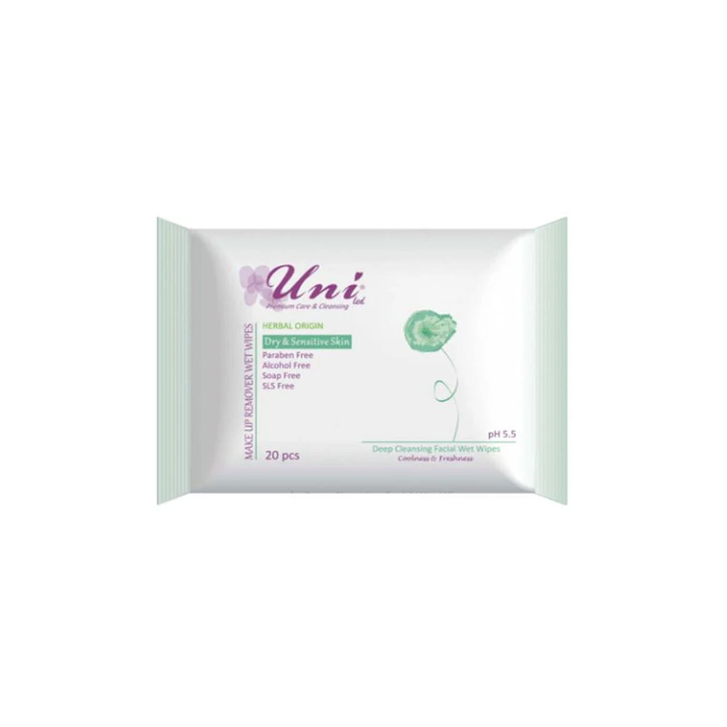 Deep-cleansing-facial-Wet-Wipes-for-Dry-&amp;-Sensitive-Skin-20pcs-UNI-LED