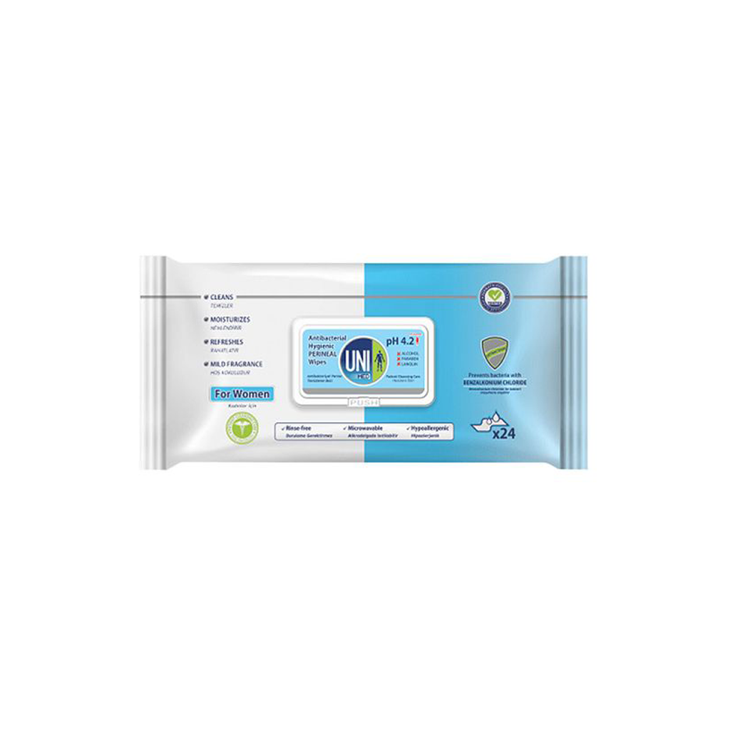 Antibacterial-Hygienic-Perineal-wet-wipe-for-women-24pcs-UNIMED