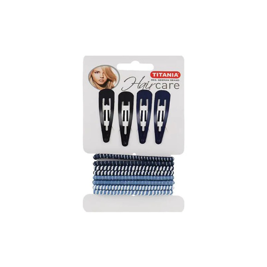 TITANIA-CONTOUR-CLIPS-4-PCS-AND-HAIR-ELASTICS-WITH-METAL-8-PCS-ART-NR-8002