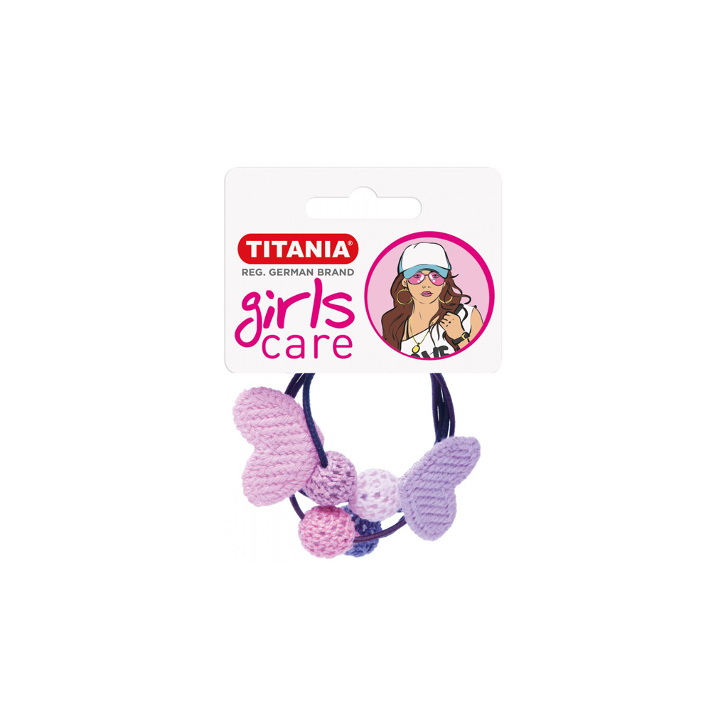 TITANIA HAIR-ELASTICS-BLACK-HEARTBALLS-ART-8164
