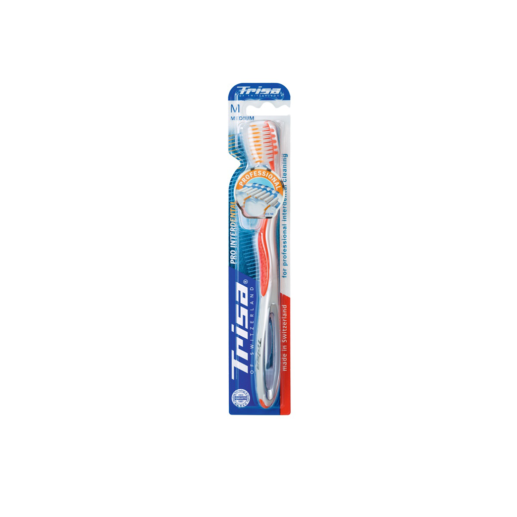 Trisa Pro Interdental Medium Toothbrush With Cover