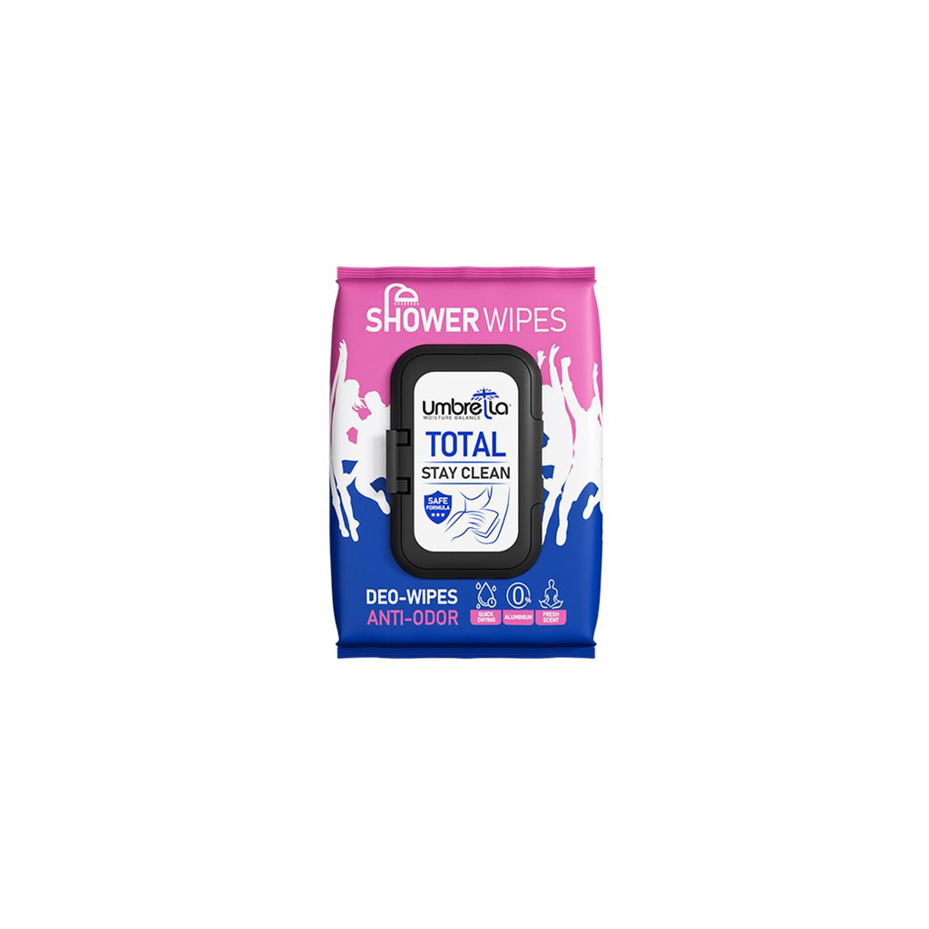 UMBRELLA-TOTAL-STAY-CLEAN-SHOWER-WIPES-50-PCS