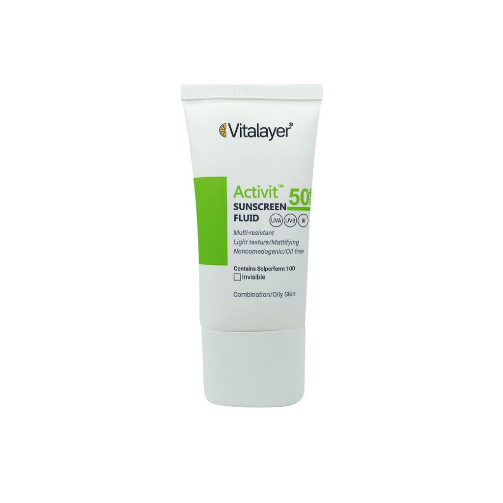 VITALAYER-ACTIVIT-SUNSCREEN-FLUID-INVISIBLE-SPF50-COMBINATION &amp; OILY-SKIN-50-ML