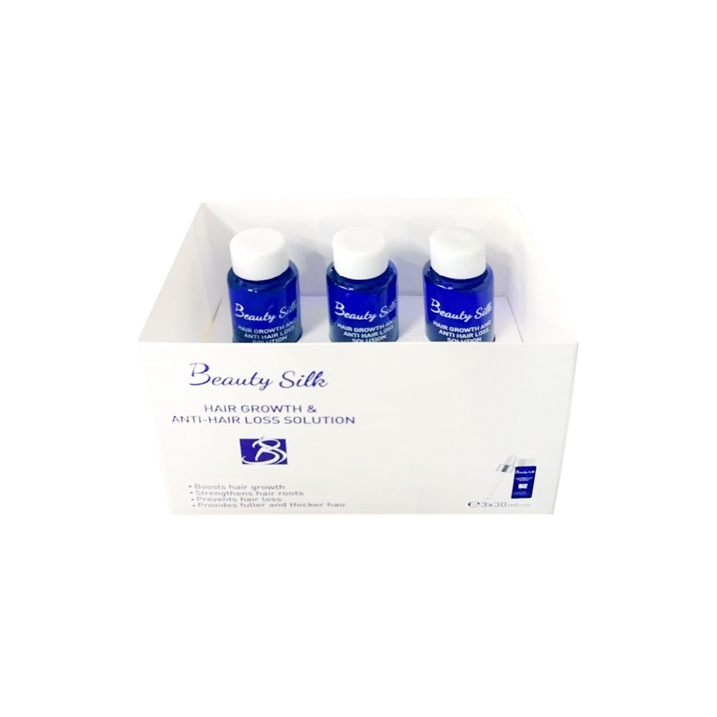 Vial HAIR GROWTH &amp; ANTI HAIR LOSS SOLUTION 3x30ML BEAUTY SILK1