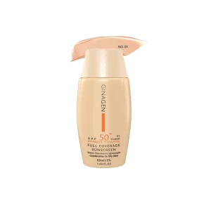ضدآفتاب رنگی SPF 50 مخصوص پوست چرب ژیناژن