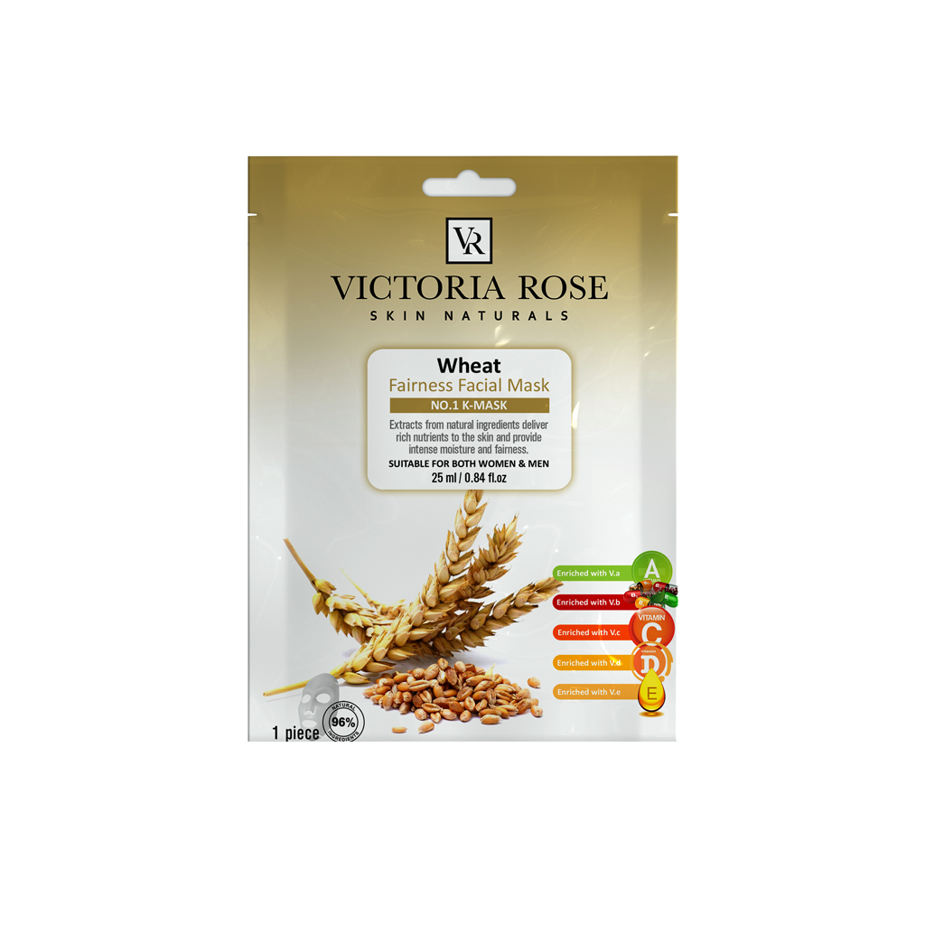 Victoria Rose wheat model sheet face mask