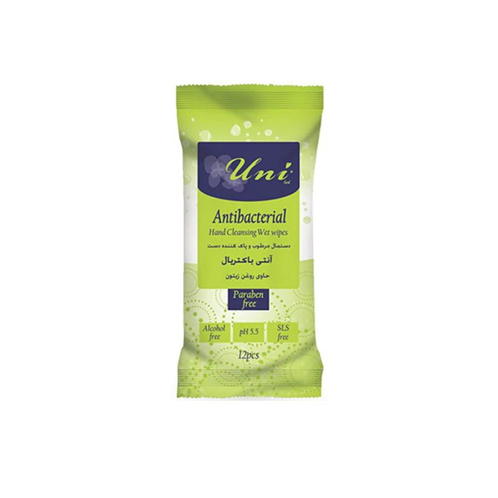 ANTIBACTERIAL-HABD-CLEANSING-WET-WIPES-12pcs-UNI-LED