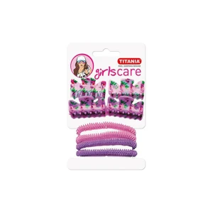 گیره و کش سر 4 عددی سرخابی و بنفش تیتانیا