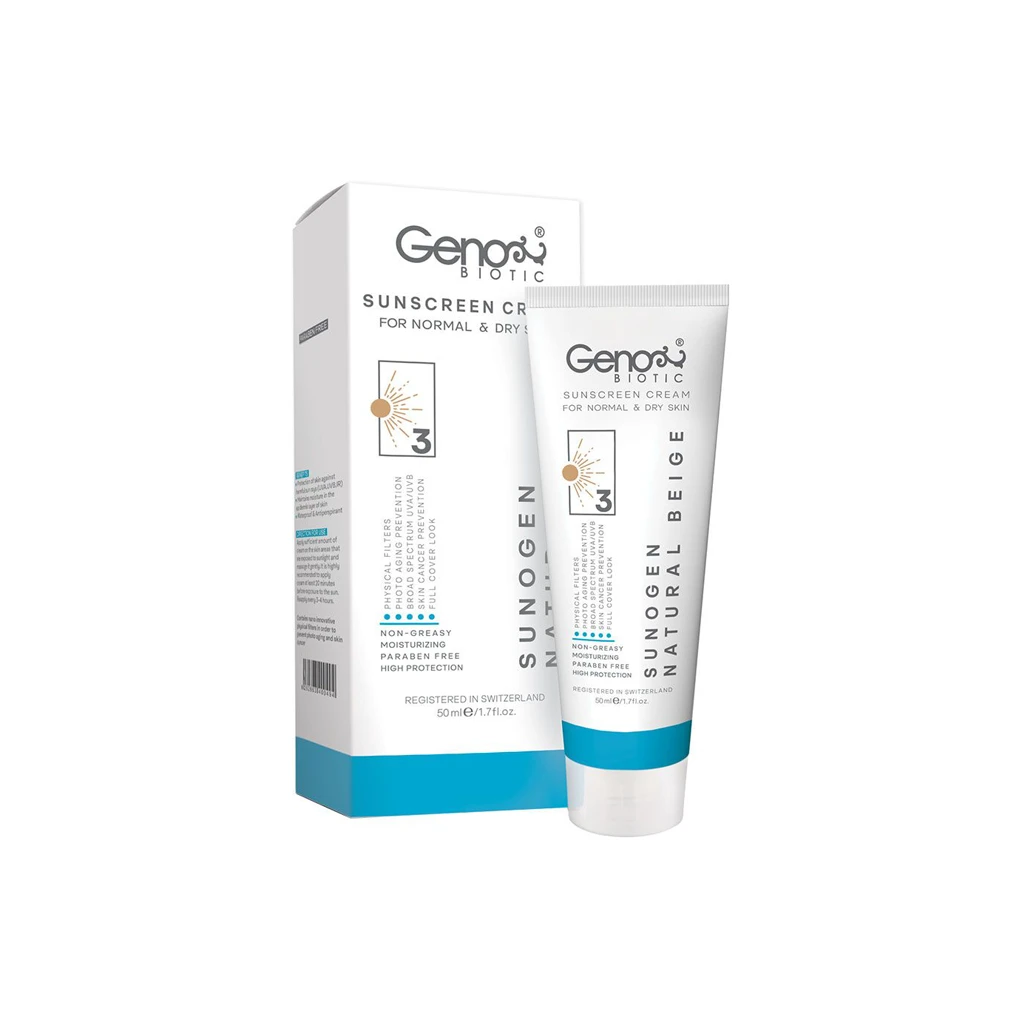 Natural-Beige-Sunscreen-Cream-FOR-NORMAL &amp;-DRY-SKIN-spf50-GENO1