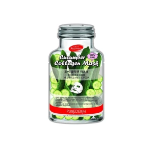 ماسک نقابی کلاژنه آبرسان حاوی عصاره خیار پیوردرم