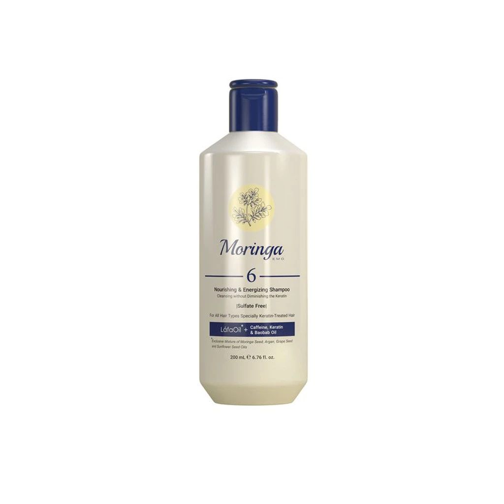 Nourishing &amp; energizing shampoo 6 for keratin-treated &amp; damaged hair MORINGA EMO